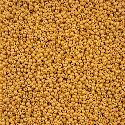 Czech Seed Bead, 10/0 (PermaLux Dyed Chalk Yellow-Brown) - Shakti