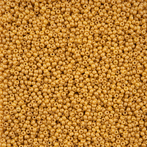 Czech Seed Bead, 10/0 (PermaLux Dyed Chalk Yellow-Brown)