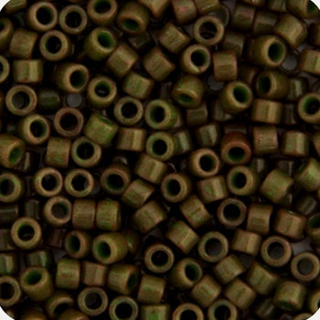 Miyuki Delica Seed Bead, 11/0 (Olive Opaque Dyed)