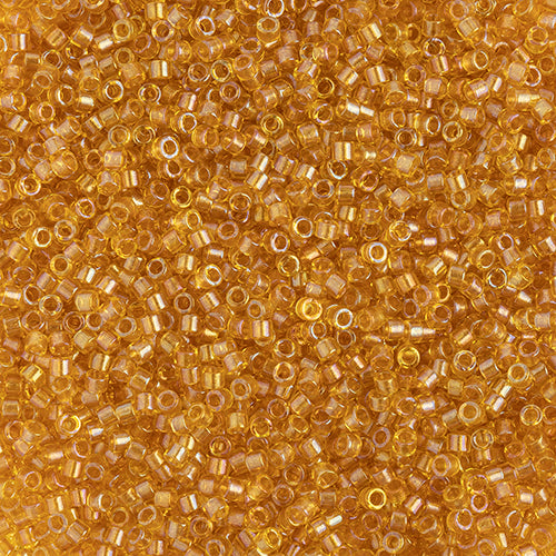 Miyuki Delica Seed Bead, 11/0 (Fancy Lined Golden Yellow)