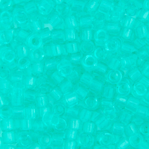 Miyuki Delica Seed Bead, 11/0 (Dark Green Mint Transparent Dyed)