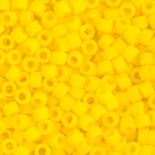 Miyuki Delica Seed Bead, 11/0 (Yellow Canary Opaque Matte)
