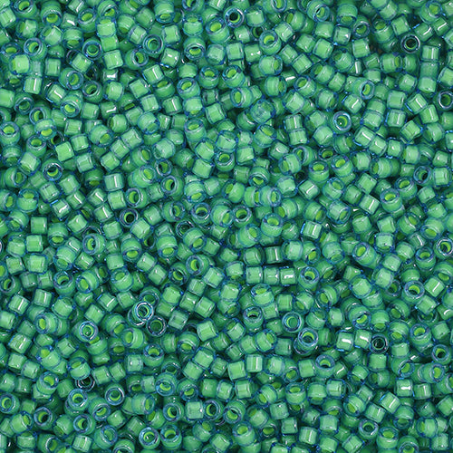 Miyuki Delica Seed Bead, 11/0 (Light Turquoise Luminous Neon)