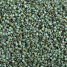 Miyuki Delica Seed Bead, 11/0 (Picasso Opaque Turquoise Seafoam)