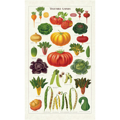 Vintage Tea Towel - Vegetable Garden