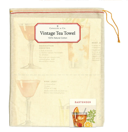 Vintage Tea Towel - Bartenders Guide