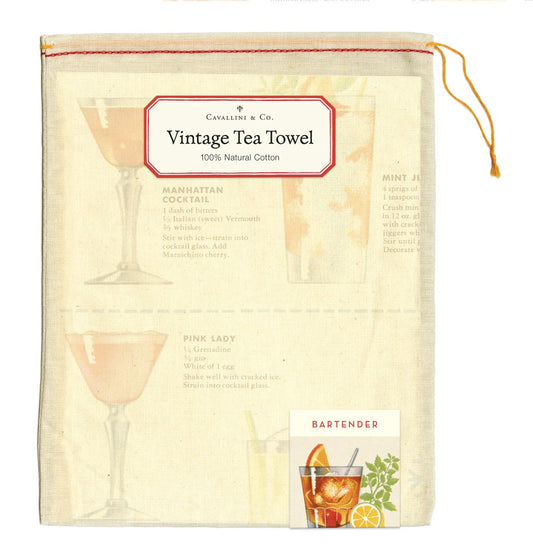 Vintage Tea Towel - Bartenders Guide