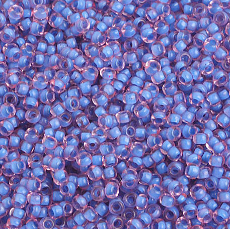 Czech Seed Bead, 10/0 (C/L Pink/Blue Terra Color)