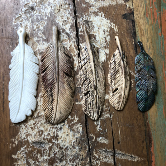 Hand-Carvings, Feathers - Shakti