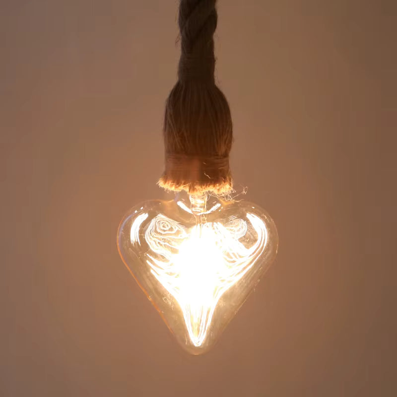 LED Filament Lamp + Cord, Heart