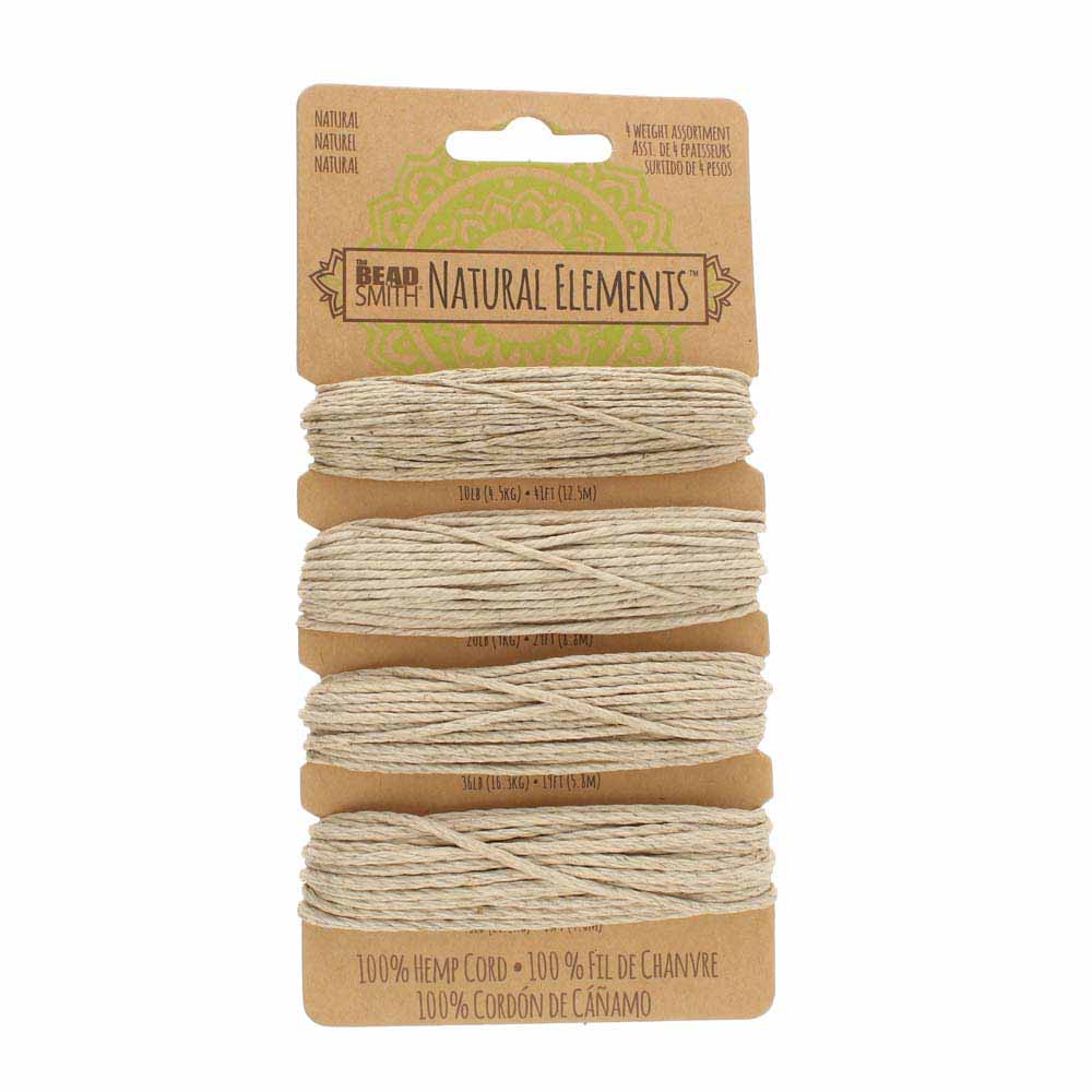 Hemp Cord (Natural) - 4 Asstd Sizes