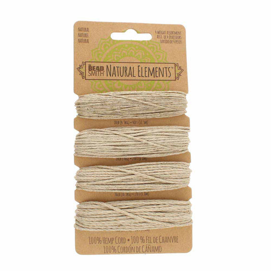 Hemp Cord (Natural) - 4 Asstd Sizes