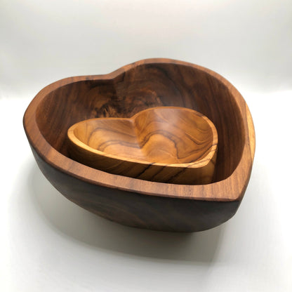 Teak Wood Bowl, Heart