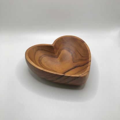 Teak Wood Bowl, Heart