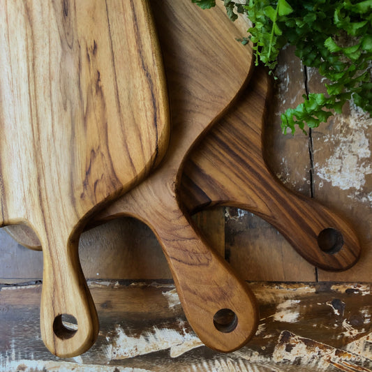 Teak Wood Cutting Board, Curved