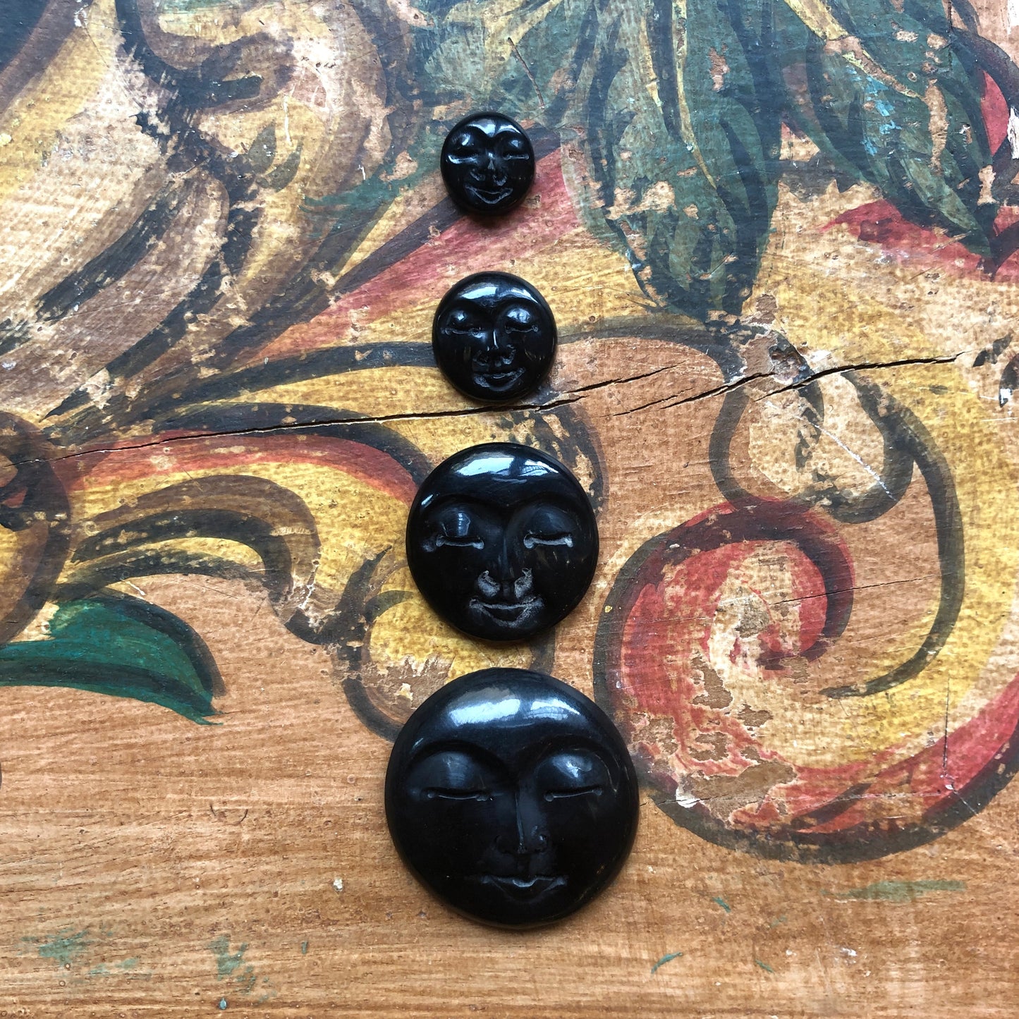 Bone/Horn Carvings, Moon Faces