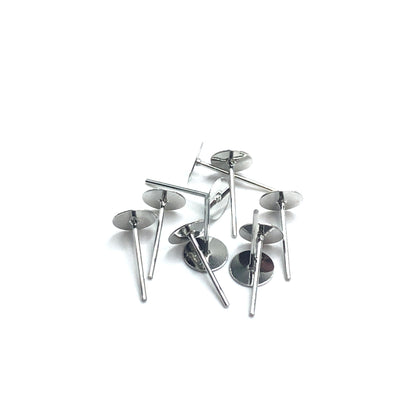 Earstud (flat pad) - Steel