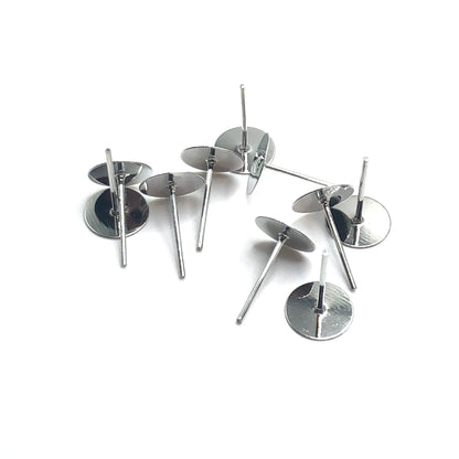 Earstud (flat pad) - Steel