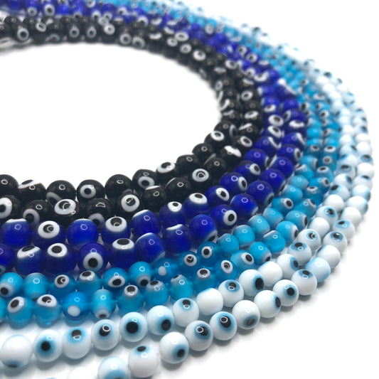 Glass Evil Eye Beads (Various Colours)