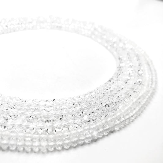 Clear Quartz - Faceted Rondelle