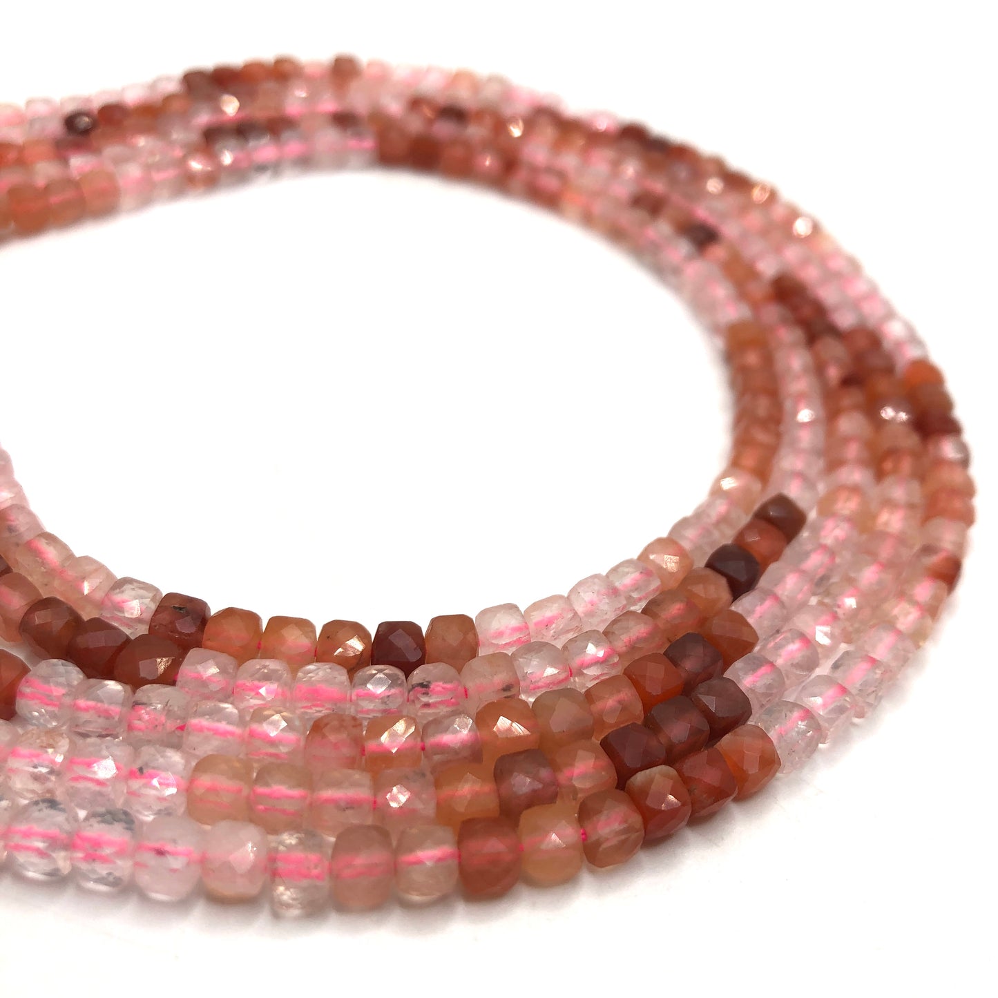 Hematoid Faceted Cubic Beads