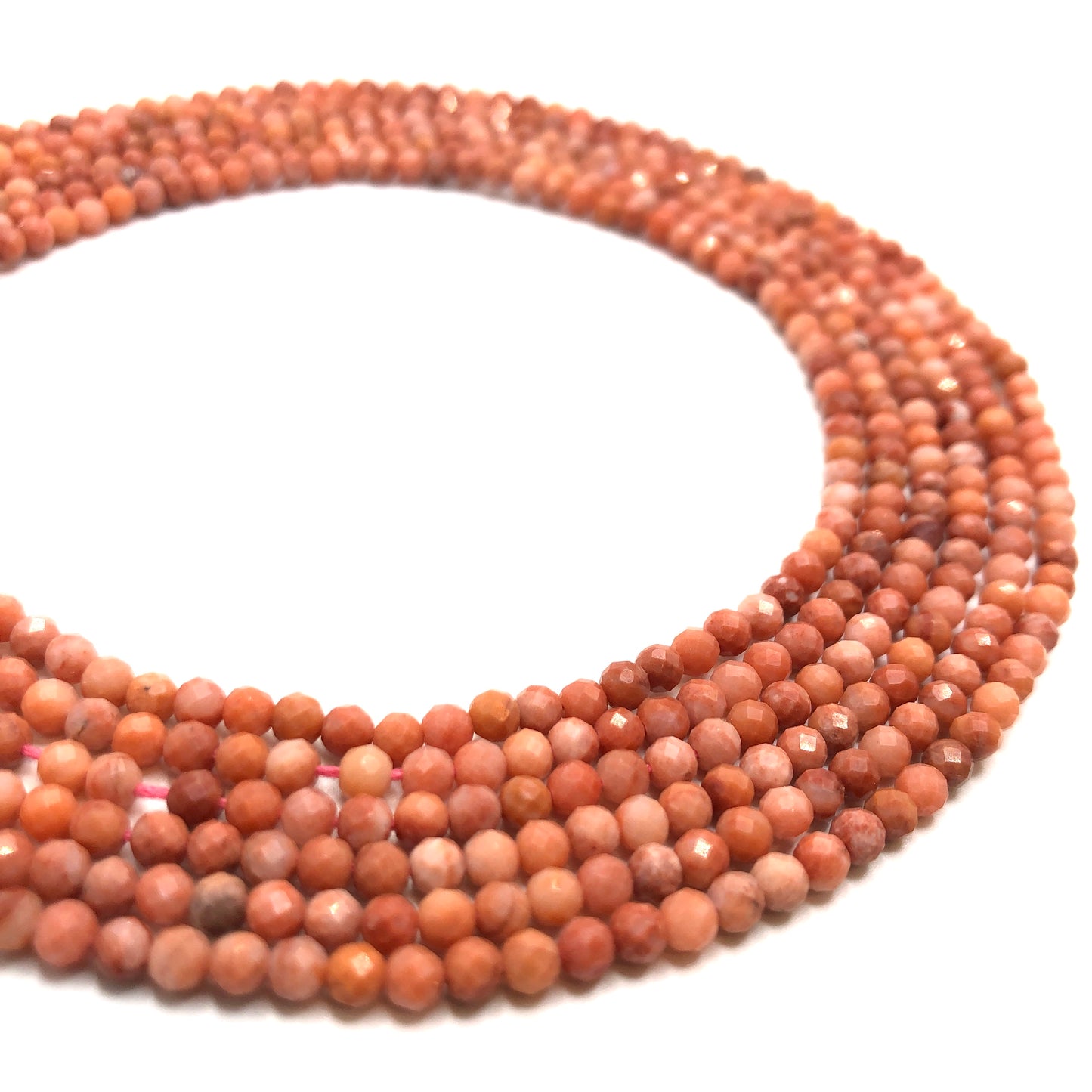 Orange Calcite - Beads from India