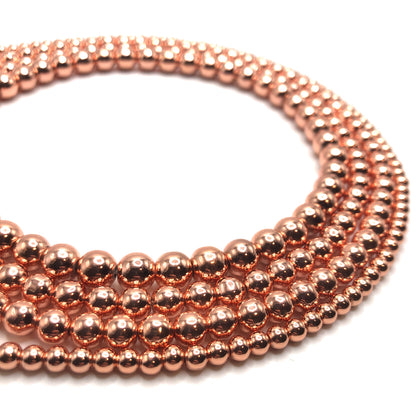Titanium-Plated Hematite (Rose Gold)