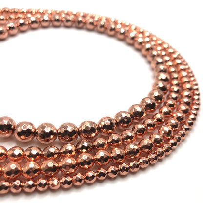 Titanium-Plated Hematite (Rose Gold)