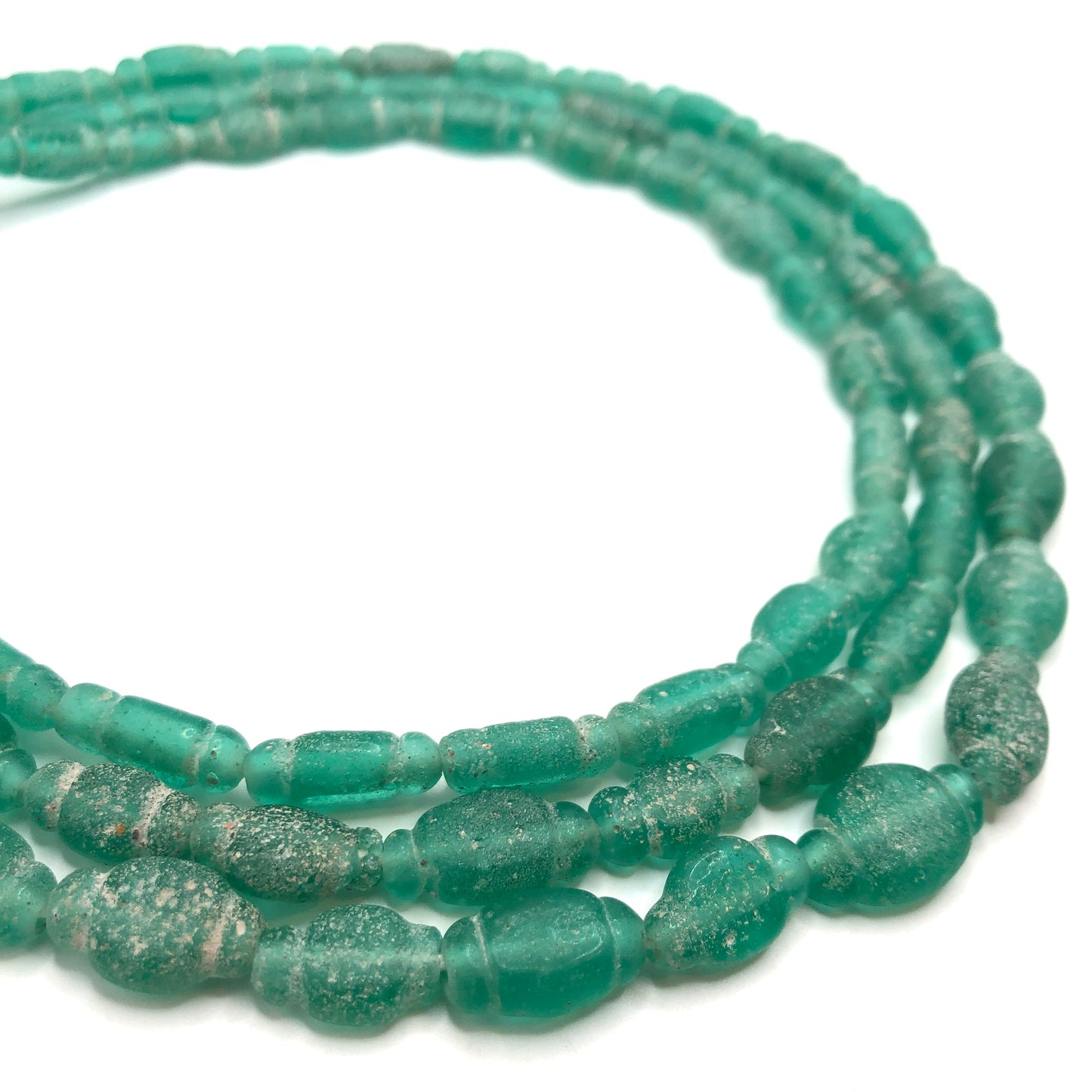 Recycled Glass Beads - Olive