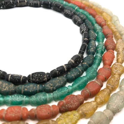 Recycled Glass Beads - Olive