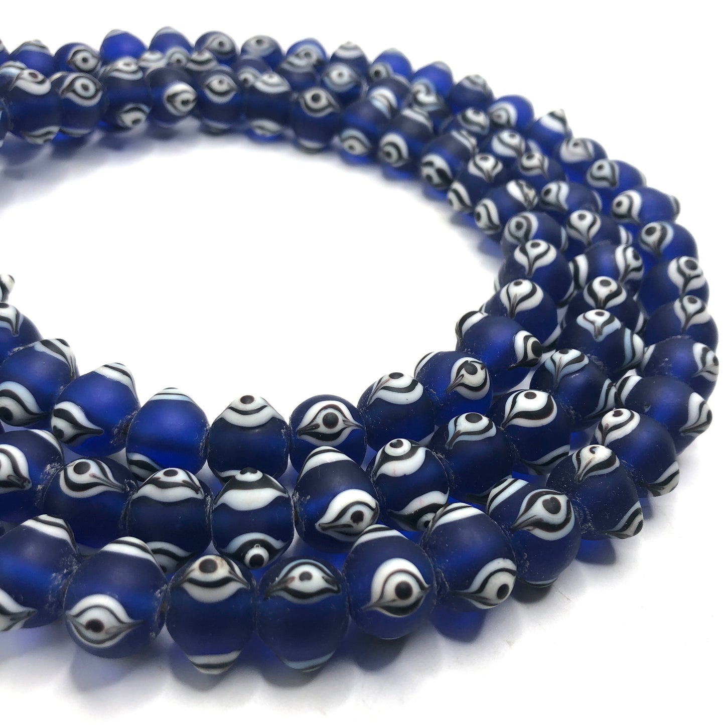 Recycled Glass Beads - Evil Eye (Large)