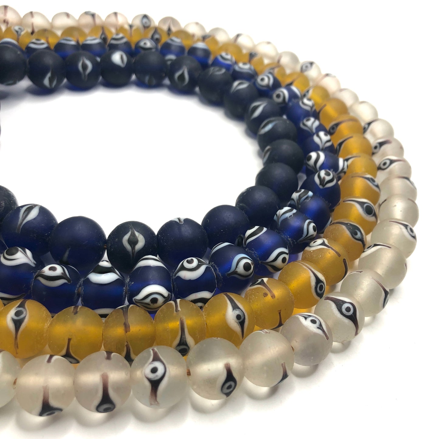 Recycled Glass Beads - Evil Eye (Large)