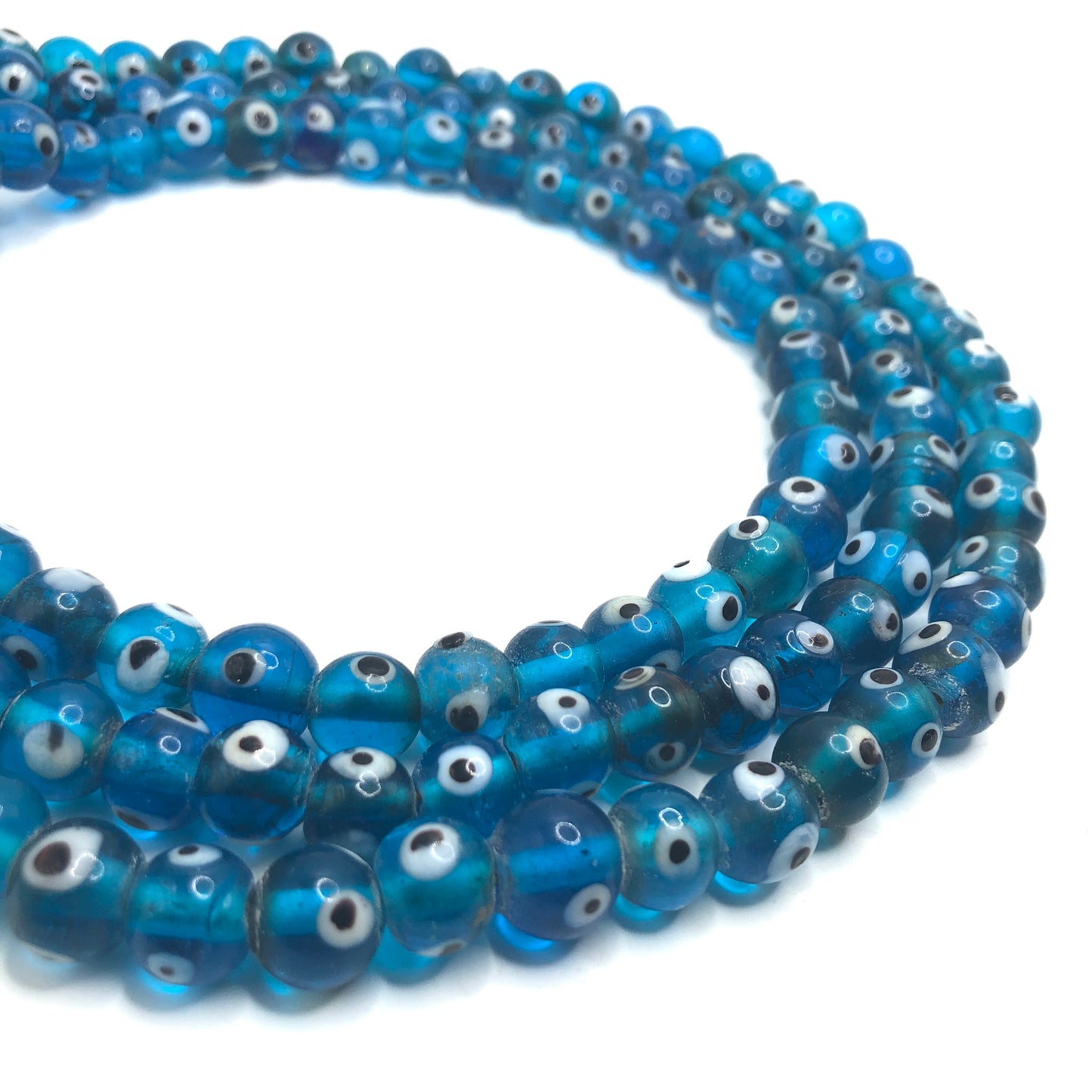 Recycled Glass Beads - Evil Eye (Medium)