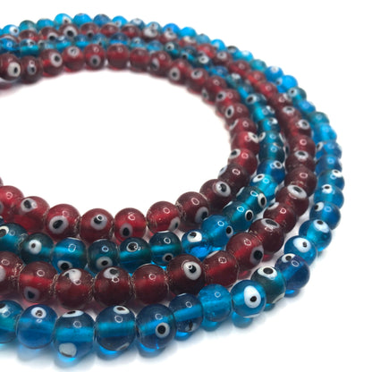 Recycled Glass Beads - Evil Eye (Medium)