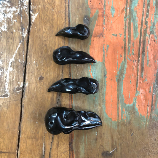 Horn Carvings, Crow Skull
