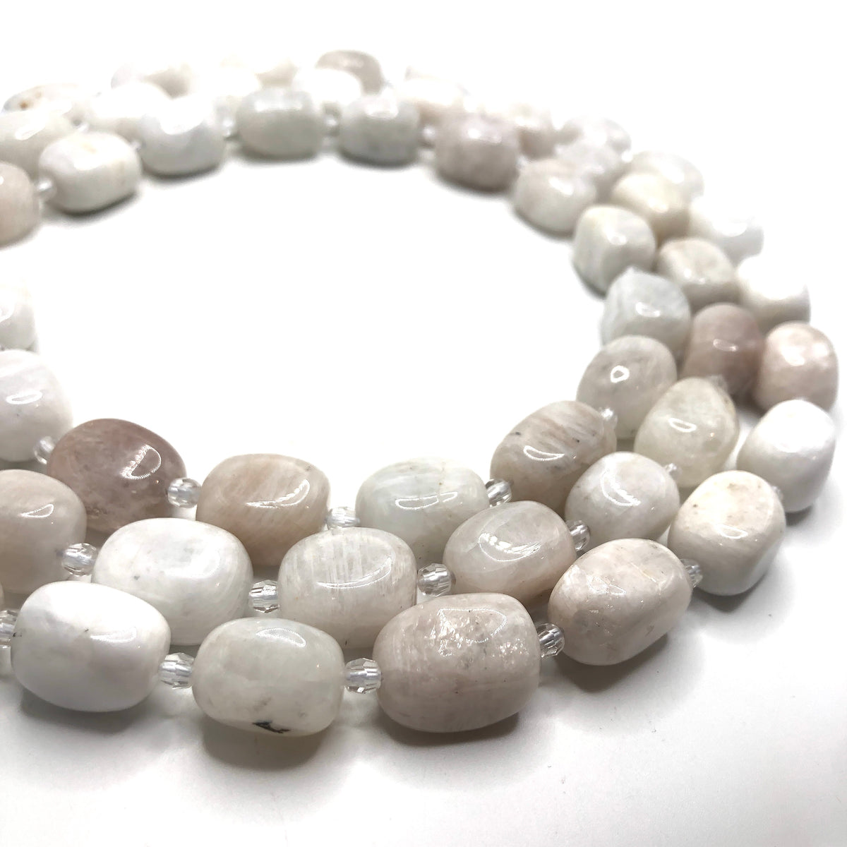Rainbow Moonstone Tumble Beads
