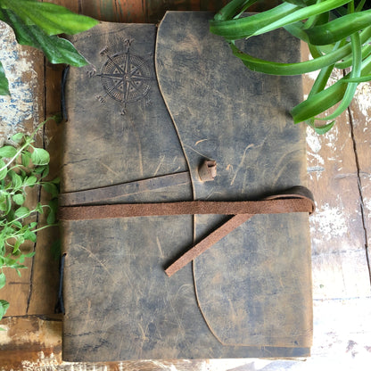 Compass Leather Book - Shakti