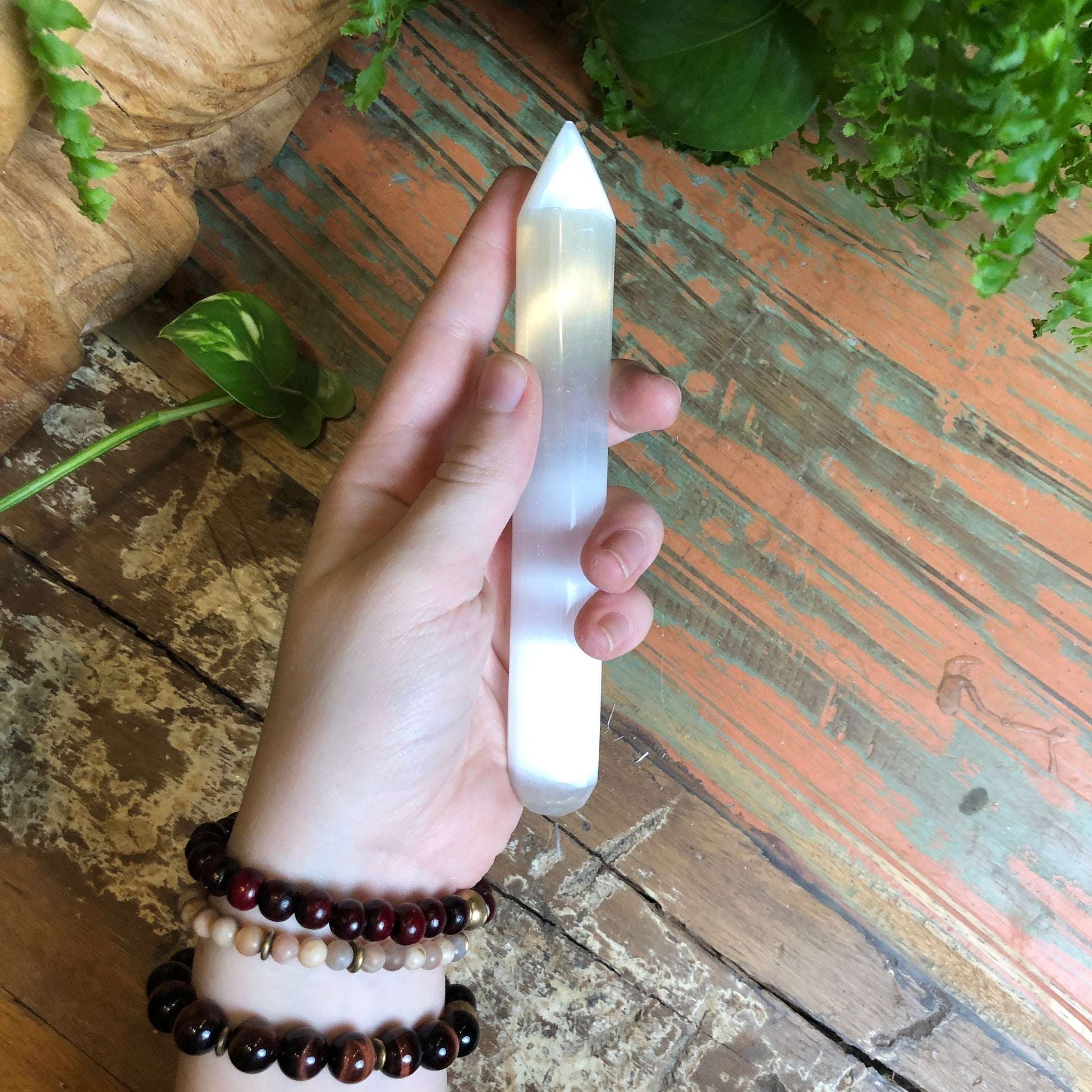 Selenite Wands, Pointed - Shakti