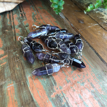 Wire-Wrapped Crystal Pendants - Shakti