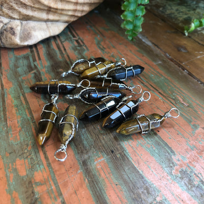 Wire-Wrapped Crystal Pendants - Shakti