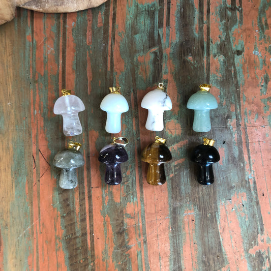 Mushroom Crystal Pendants - Shakti