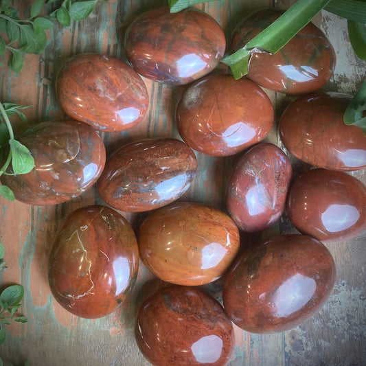 Red Jasper Palm Stones - Shakti