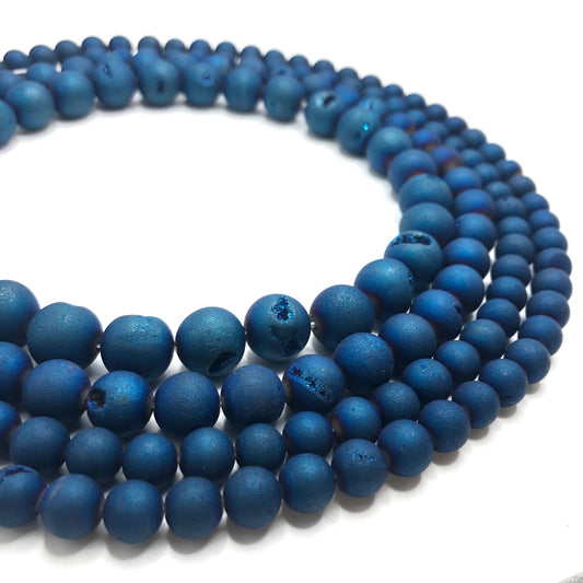 Druzy Agate (Royal Blue)