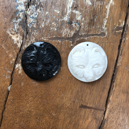 Bone/Horn Carvings, Bear Face ver.2