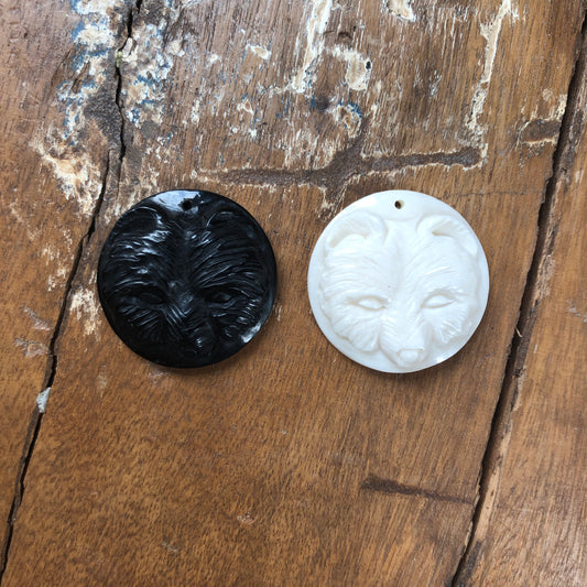 Bone/Horn Carvings, Bear Face ver.2