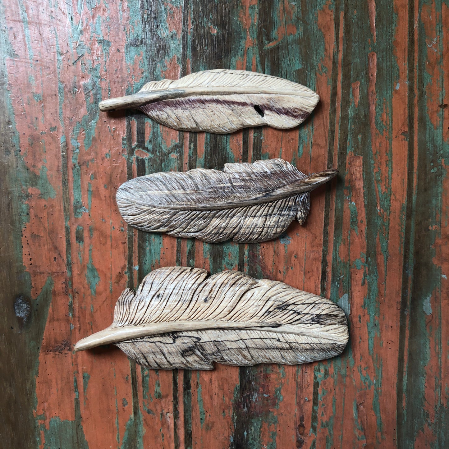 Wood Carvings, Feathers