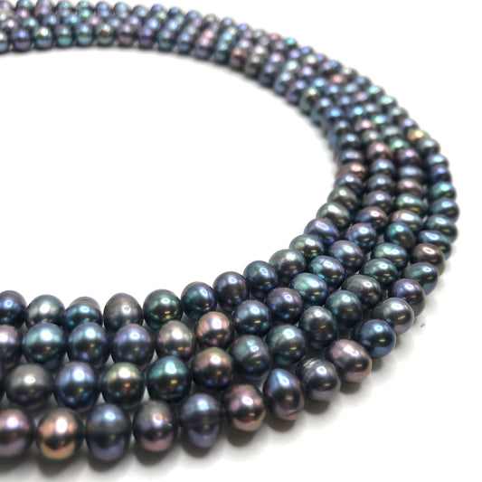 Freshwater Pearl - Potato (Peacock Grey)