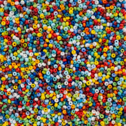 Czech Seed Bead, 10/0 (Opaque Assorted Matt)