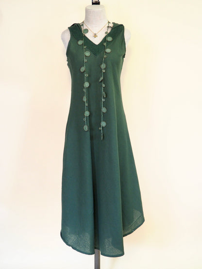 Hooded Bias-Cut Dress
