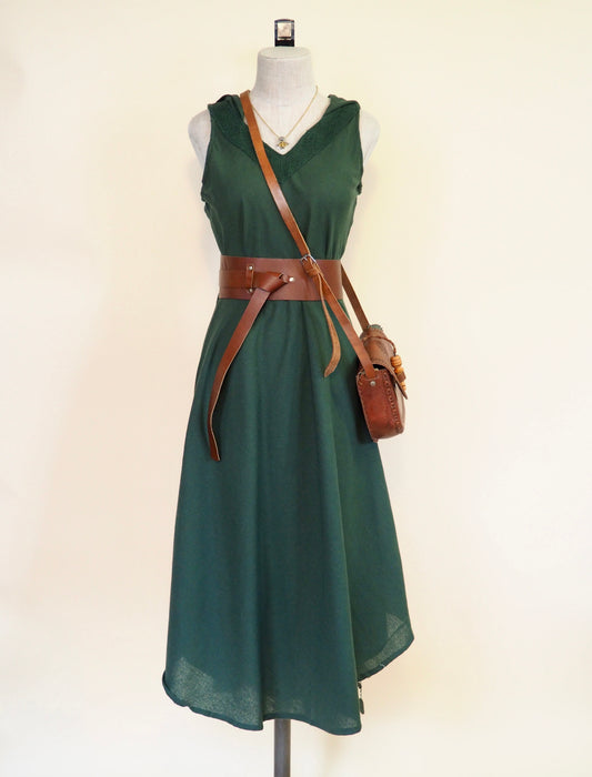Hooded Bias-Cut Dress